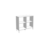 Vandea Artisan Oak Effect And Black Small Compact 2 Door Sideboard - 11013747 RZ