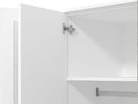 Varadero White And Concrete Grey Effect 4 Door 157cm Mirrored Wardrobe - 11011615rz