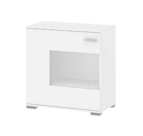Velo White Compact Sideboard with Glass Door 74034