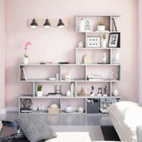 Venice Open Back Short Grey  Bookcase 301012L- S/O
