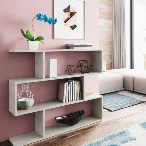 Venice Open Back Short Grey Bookcase 301012L- S/O