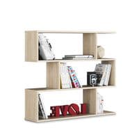 Venice Open Back Short  Oak Effect Bookcase 301012F - S/O