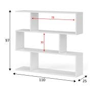 Venice Open Back Short White Gloss Bookcase 2507