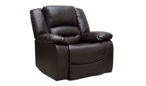 Venosa Brown Bonded Leather 1 Seater Recliner 18VD107