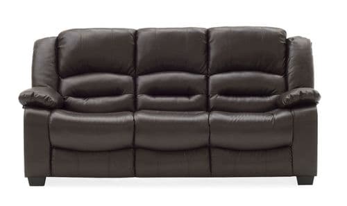Venosa Brown Bonded Leather 3 Seater Sofa 18VD111