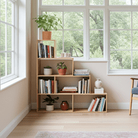 Verona Step Bookcase Oak Effect Bookshelf 002255F - S/O