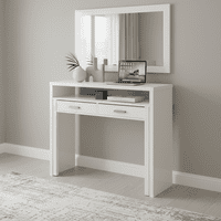 Tressa White Gloss Extending Console Table and Bedroom Desk
