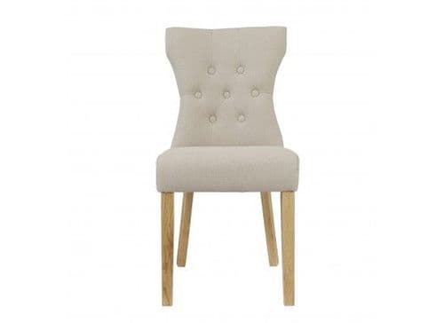 Vincennes Cappuccino Fabric Set Of 2 Dining Chairs 17LD455