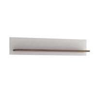 Calvino Display Cabinet in High Gloss White & Walnut - furniturefactor.co.uk