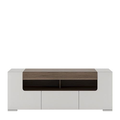 York White High Gloss 140 cm wide TV Cabinet FG4202144