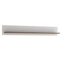 Calvino Display Cabinet in High Gloss White & Walnut - furniturefactor.co.uk
