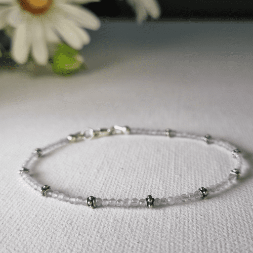 Bracelet – Gemstone – Amethyst – Lilac Amethyst Stacking Bracelet 1023