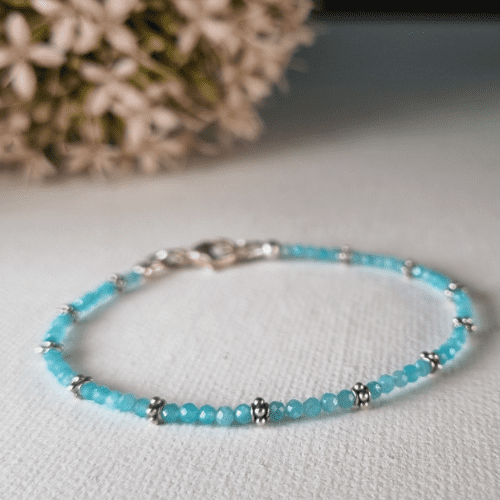 Bracelet – Gemstone – Amzonite Stacking Bracelet 1030