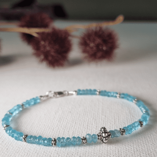Bracelet – Gemstone – Apatite Stacking Bracelet 1004