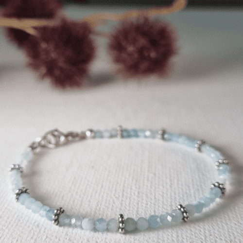 Bracelet – Gemstone – Aquamarine – Aquamarine Stacking Bracelet 1031