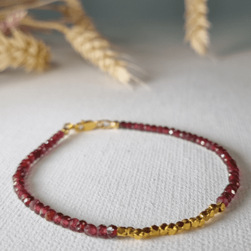 Bracelet – Gemstone – Garnet – Garnet Stacking Bracelet 1035