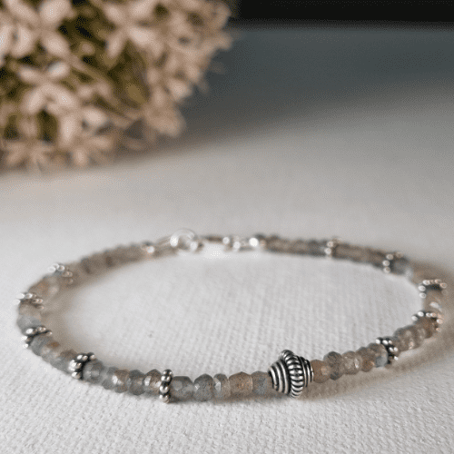 Bracelet – Gemstone – Labradite Stacking Bracelet 1016