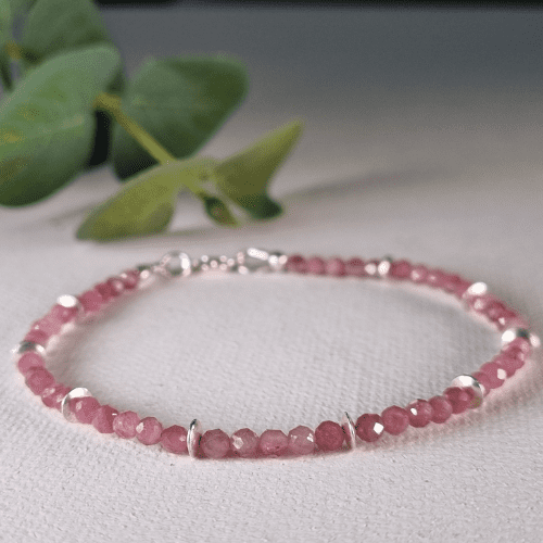 Bracelet – Gemstone – Pink Tourmaline Stacking Bracelet 1010