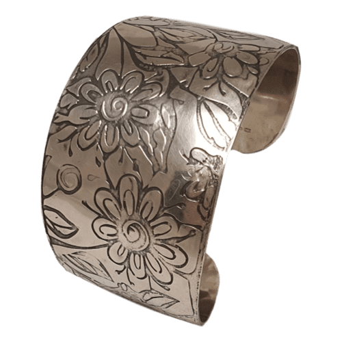 Bracelet - Sterling Silver - Boho Jewellery Solid Sterling Silver Cuff Bracelet