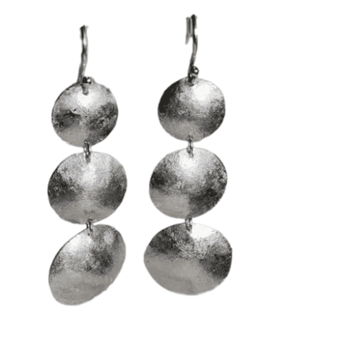 Earrings - Sterling Silver - Handcrafted  Silver  Drop Earrings