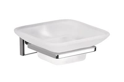 Gedy Colorado Frosted Glass Soap Dish Chrome 6911-13