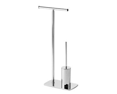 Gedy Florida Toilet Roll Holder & Toilet Brush Chrome 7332-13