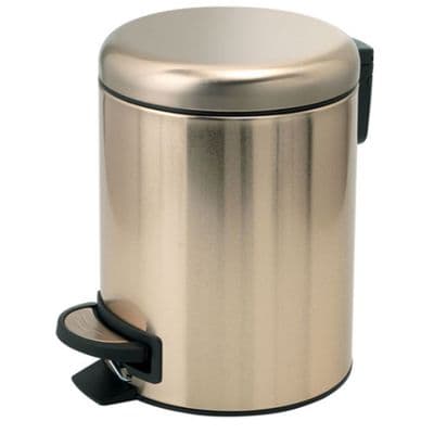 Gedy Potty Pedal Bin 3 Litre Brushed Brass 3209-87