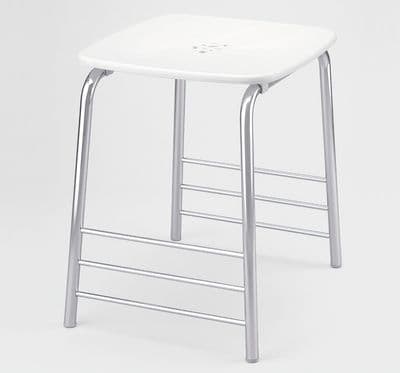 Gedy Prima Classe Stool White/Chrome 6072-23