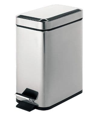 Gedy Rectangular Pedal Bin 5 Litre Polished 2909-13