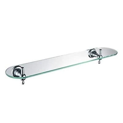 Heritage Bathrooms Holborn Single Glass Shelf Chrome AHOSGSC