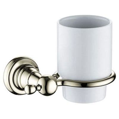 Heritage Bathrooms Holborn Tumbler & Holder Vintage Gold AHOTUHG