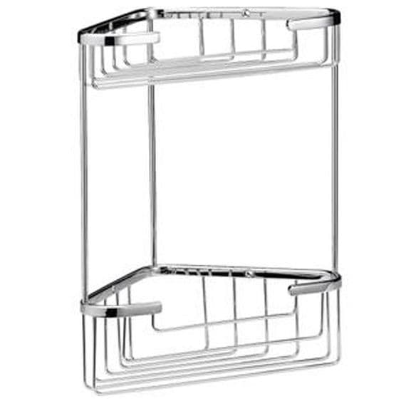 Hudson Reed Large 2 Tier Corner Basket Chrome LL308