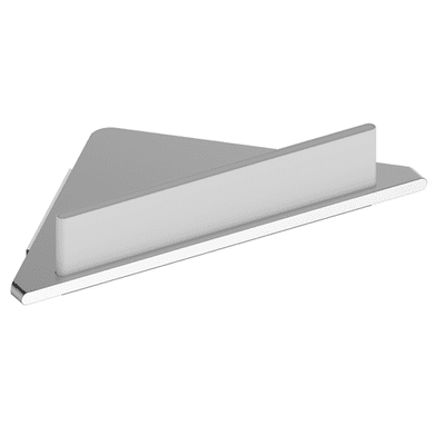 Keuco Aluminium Silver White Shower Shelf For Corner Installation 11557170100