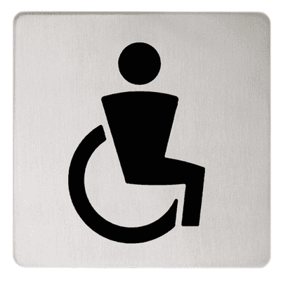 Keuco Plan Disabled Doorplate Stainless Steel 14968070000