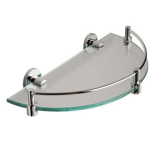 Miller Classic Chrome Glass Cloakroom Shelf 668C