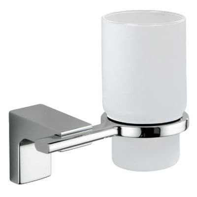 Sonia Eletech Frosted Glass Tumbler Holder Chrome 113989