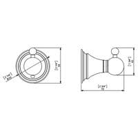 Sonia Genoa Robe Hook Chrome 107391