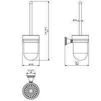 Sonia Genoa Toilet Brush Set, Wall Mounted Chrome 107643