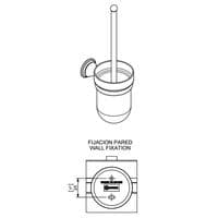 Sonia Genoa Toilet Brush Set, Wall Mounted Chrome 107643