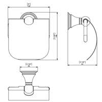 Sonia Genoa Toilet Roll Holder With Flap Chrome 107698