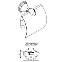 Sonia Genoa Toilet Roll Holder With Flap Chrome 107698