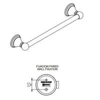 Sonia Genoa Towel Rail 36cm Chrome 107094