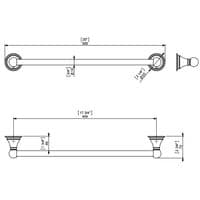 Sonia Genoa Towel Rail 51cm Chrome 107148