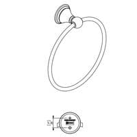 Sonia Genoa Towel Ring Chrome 107445