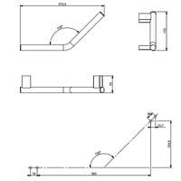 Sonia Lux Angled Grab Bar Chrome 153244