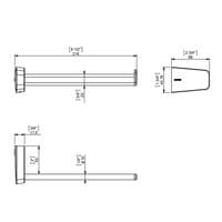 Sonia S6 Open Towel Bar Right Chrome 160983