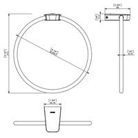 Sonia S6 Towel Ring Black 168224