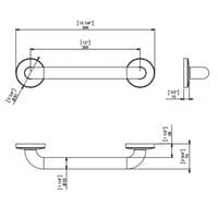 Sonia Safety Bar Brushed Stainless Steel 30cm 118151