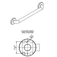 Sonia Safety Bar Brushed Stainless Steel 68cm 118175