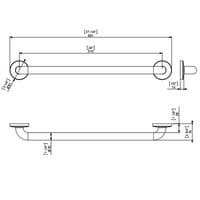 Sonia Safety Bar Brushed Stainless Steel 68cm 118175